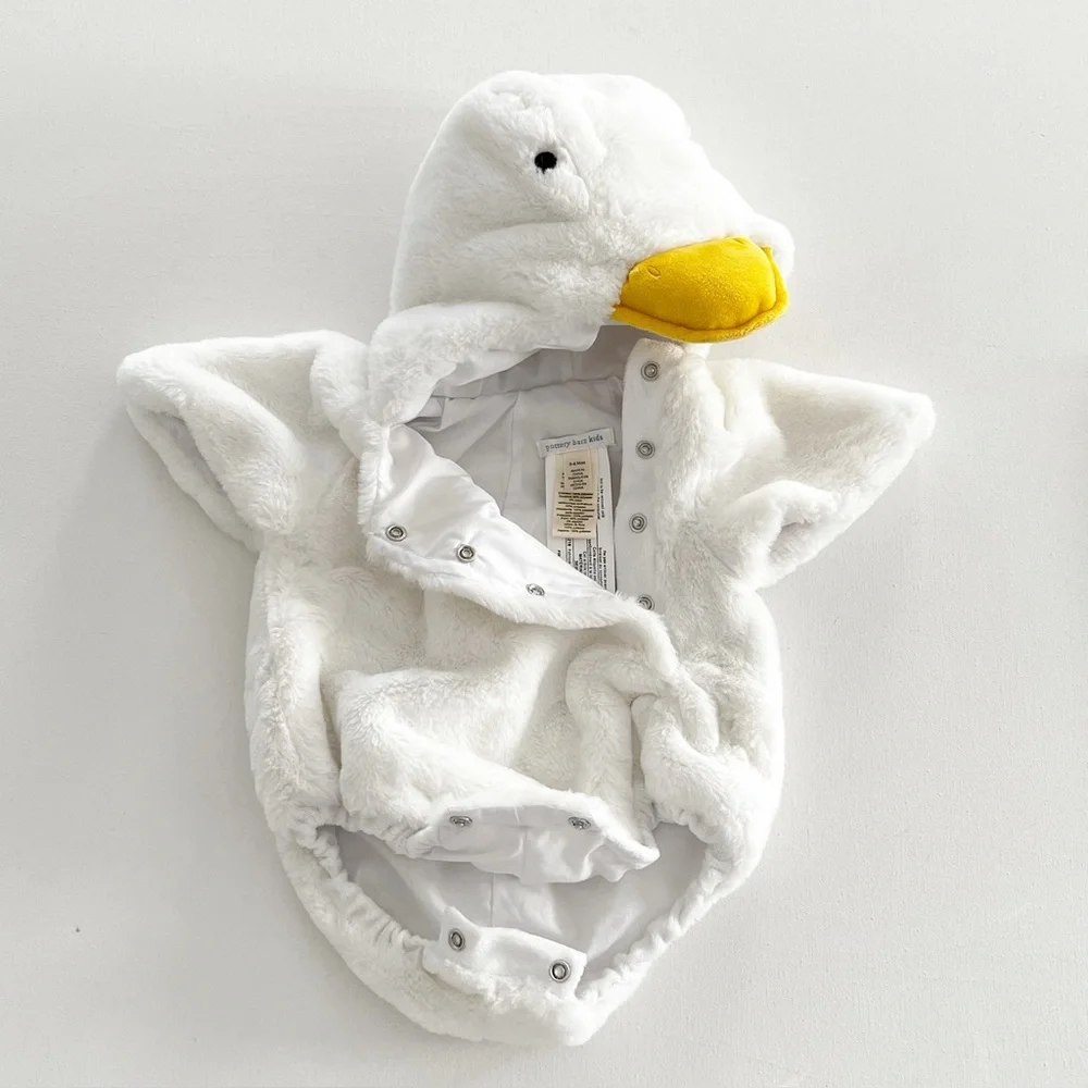 Pottery Barn Kids Baby Duckling Jumpsuit Costume Size 0-6 Months